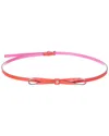 Kate Spade New York 10mm Color Block Bow Leather Belt In Red