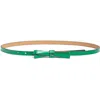 Kate Spade New York 12mm Patent Leather Shoestring Bow Belt