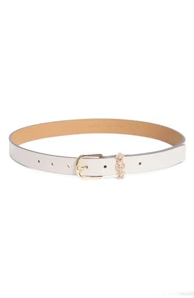 Kate Spade New York 25mm Floral Keeper Belt In White