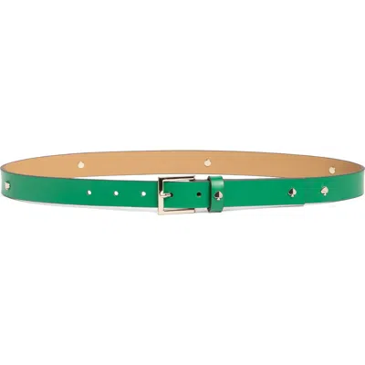 Kate Spade New York 25mm Spade Stud Belt In Green