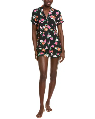 Kate Spade New York 2pc Boxer Pajama Set In Black