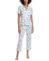 Kate Spade New York 2pc Crop Top & Pant Pajama Set In Blue
