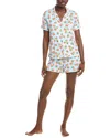 Kate Spade New York 2pc Shirt & Boxer Pajama Set In Brown