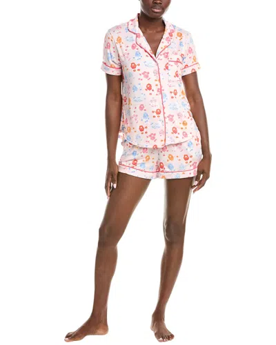 Kate Spade New York 2pc Shirt & Boxer Pajama Set In Pink