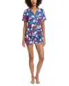 Kate Spade New York 2pc Top & Short Pajama Set In Blue