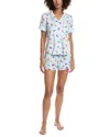 Kate Spade New York 2pc Top & Short Pajama Set In Blue