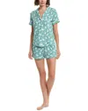 Kate Spade New York 2pc Top & Short Pajama Set In Blue