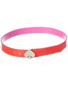 Kate Spade New York 32mm Reversible Spade Leather Belt In Purple