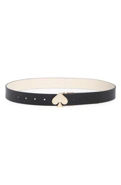 Kate Spade New York 32mm Spade Buckle Reversible Belt In Black
