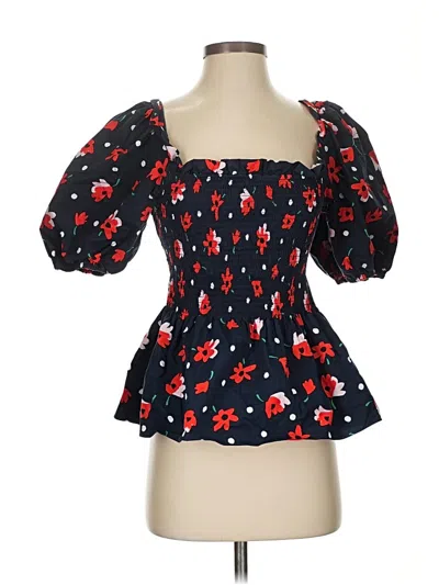 Pre-owned Kate Spade New York 3/4 Sleeve Blouse In Black