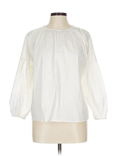 Pre-owned Kate Spade New York 3/4 Sleeve Blouse In White