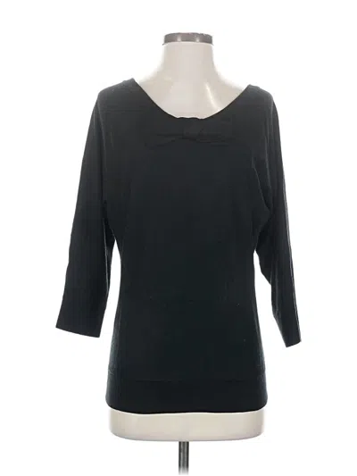 Pre-owned Kate Spade New York 3/4 Sleeve Top Black Boatneck Tops