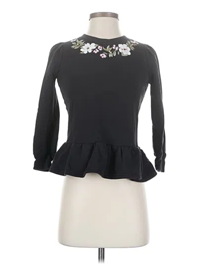 Pre-owned Kate Spade New York 3/4 Sleeve Top Black Mock Neckline Tops