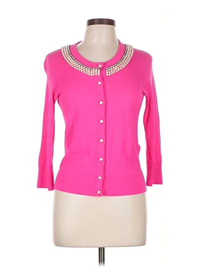 Pre-owned Kate Spade New York 3/4 Sleeve Top Pink Sweetheart Neckline Tops