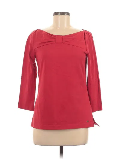 Pre-owned Kate Spade New York 3/4 Sleeve Top Red Boatneck Tops