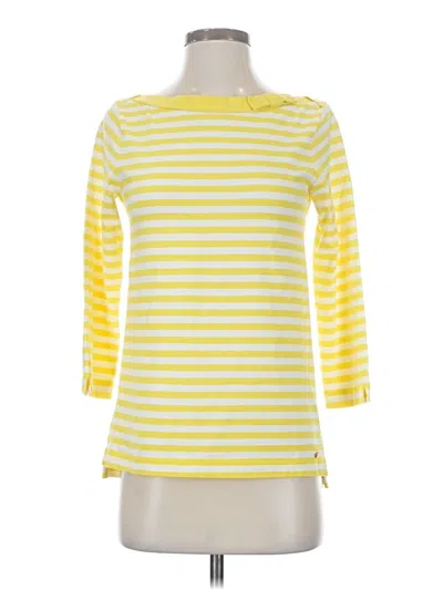 Pre-owned Kate Spade New York 3/4 Sleeve T-shirt In Yellow