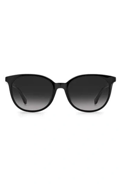 Kate Spade New York 51mm Andrias Round Sunglasses In Black/grey Shaded