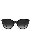 Kate Spade New York 51mm Andrias Round Sunglasses In Z/dnublack / Grey Shaded