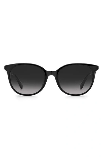 Kate Spade New York 51mm Andrias Round Sunglasses In Z/dnublack/grey Shaded