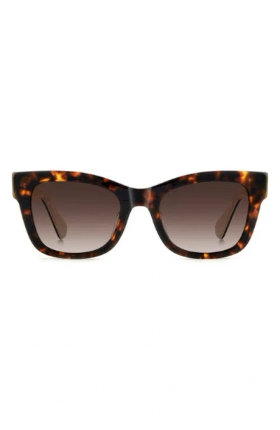 Kate Spade New York 51mm Gradient Polarized Square Sunglasses In Brown