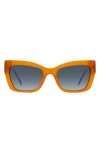 Kate Spade New York 53mm Valeria/s Cat Eye Sunglasses In Brown/grey Shaded