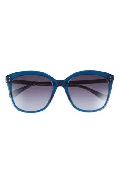 Kate Spade New York 55mm Pella Cat Eye Sunglasses In Blue/dark Fuschia