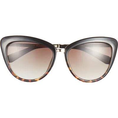 Kate Spade New York 56mm Cat Eye Sunglasses In Usa/browngrey Fuschia Ms