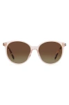 Kate Spade New York 56mm Kaiafs Round Sunglasses In Crystal/brown Gradient