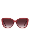 Kate Spade New York 57mm Lorene Cat Eye Sunglasses In Burgundy/burgundy Shaded