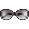 Kate Spade New York 58mm Amberlyn Square Sunglasses In Black/dark Fuschia