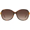 Kate Spade New York 59mm Tamera Round Sunglasses In Brown