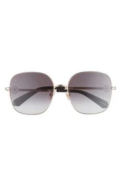 Kate Spade New York 59mm Tayla Square Sunglasses In Gold Black/dark Fuschia Ms