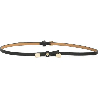 Kate Spade New York 8mm Shoestring Bow Belt In Black