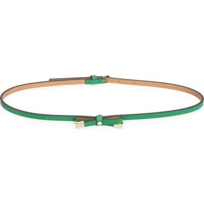 Kate Spade New York 8mm Shoestring Bow Belt In Green