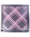 Kate Spade New York Acrobat Plaid Wool Square Scarf In Purple