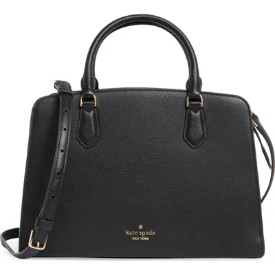 Kate Spade New York Addie Pebbled Leather Satchel Bag In Black