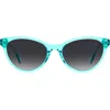 Kate Spade New York Adeline 55mm Gradient Cat Eye Sunglasses In Teal/dark Grey Sf