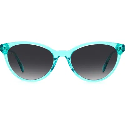 Kate Spade New York Adeline 55mm Gradient Cat Eye Sunglasses In Blue