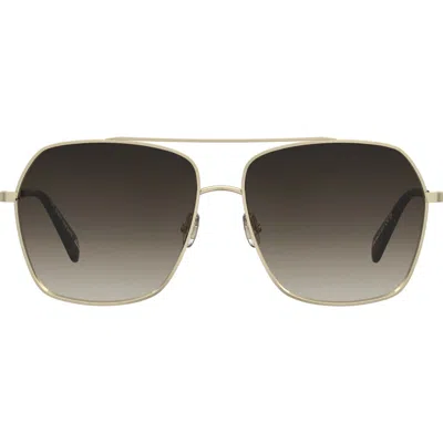 Kate Spade New York Adley 59mm Gradient Square Sunglasses In Gold