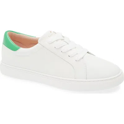 Kate Spade New York Adora Sneaker In Optic White/fresh Green