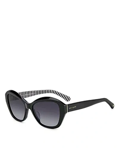 Kate Spade New York Aglaia Rectangle Sunglasses, 54mm In Black