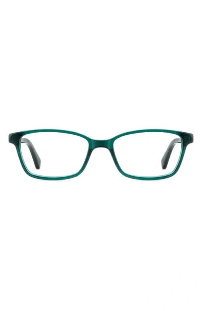 Kate Spade New York Agnessa 49mm Rectangular Reading Glasses In Green
