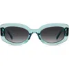 Kate Spade New York Ailey 53mm Gradient Rectangular Sunglasses In Blue