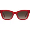 Kate Spade New York Aimee 50mm Cat Eye Sunglasses In Red