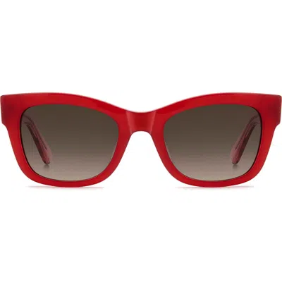 Kate Spade New York Aimee 50mm Cat Eye Sunglasses In Red