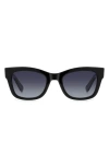 Kate Spade New York Aimee 50mm Gradient Cat Eye Sunglasses In Black Glitter/dark Grey Sf