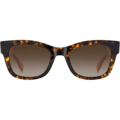 Kate Spade New York Aimee 50mm Gradient Cat Eye Sunglasses In Havana/ Brown Sf