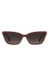 Kate Spade New York Aisha 55mm Gradient Ectangular Sunglasses In Red