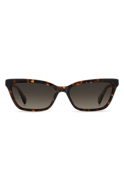 Kate Spade New York Aisha 55mm Gradient Ectangular Sunglasses In Brown