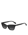 Kate Spade New York Aisha 55mm Gradient Ectangular Sunglasses In Black